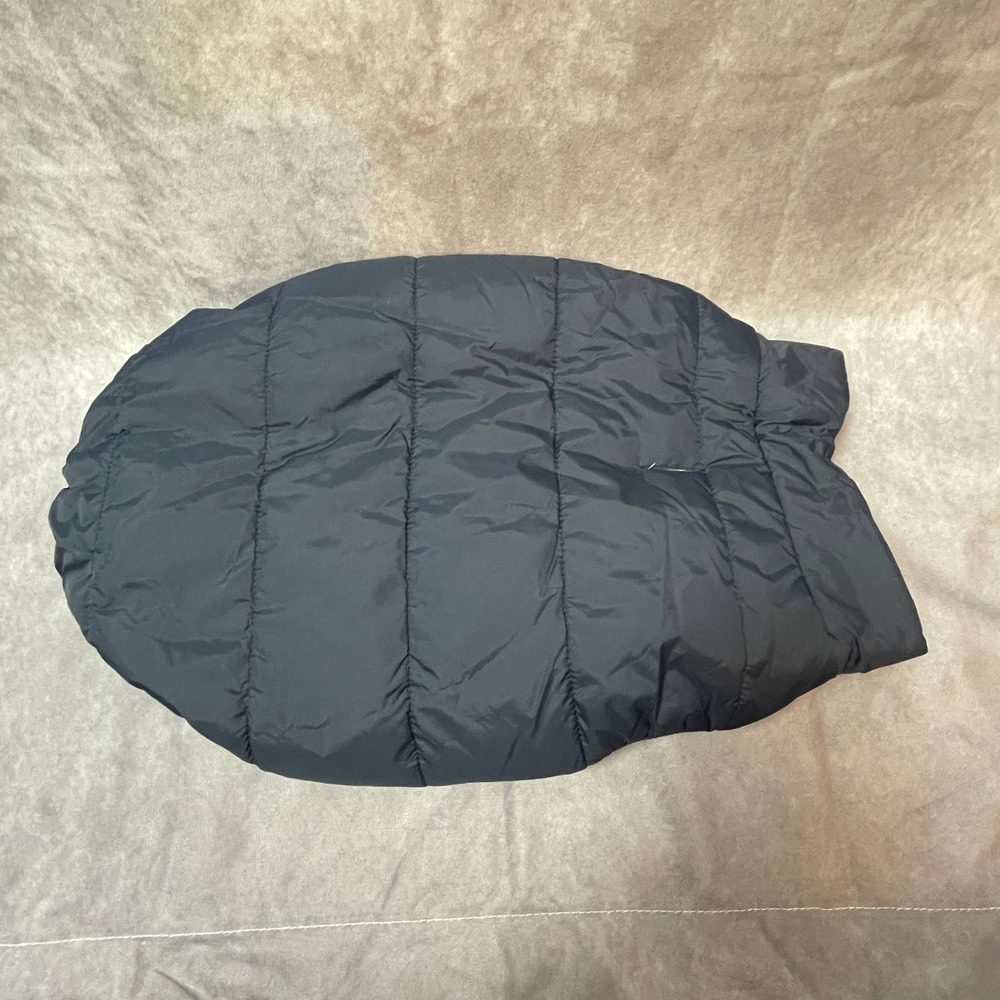 Dog Pet Jacket Size XL Nylon Snap Closure Blue Cream Faux Fur Lining